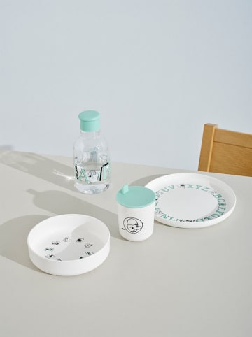 RIG-TIG Schaal "Moomin ABC" wit/turquoise - Ø 15 cm