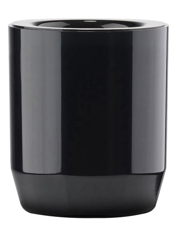 Zone Denmark Kubki łazienkowe (2 szt.) "Suii" w kolorze czarnym - wys. 9,8 x Ø 8 cm