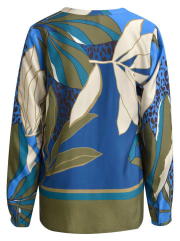 Milano Italy Bluse in Blau/ Khaki