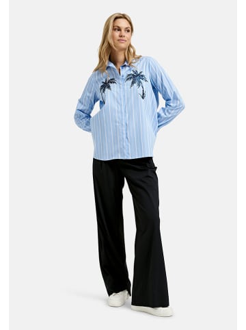 Milano Italy Blouse lichtblauw/wit