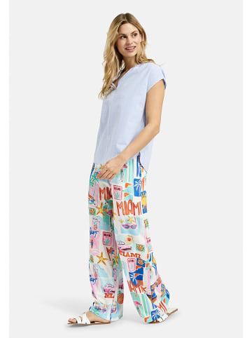 Milano Italy Bluse in Hellblau/ Weiß