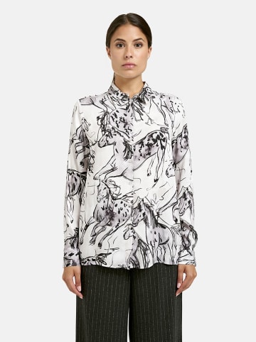 Milano Italy Bluse in Weiß/ Schwarz