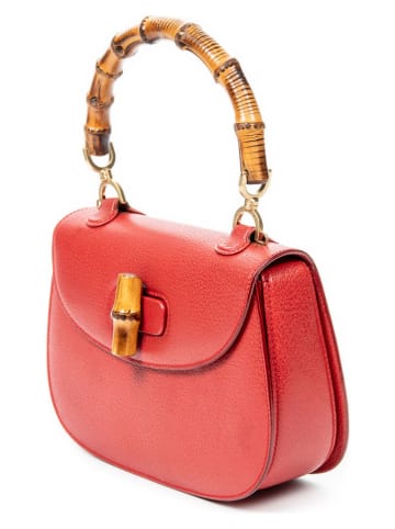 Gucci Skórzana torebka w kolorze czerwonym - 27 x 17 x 8 cm