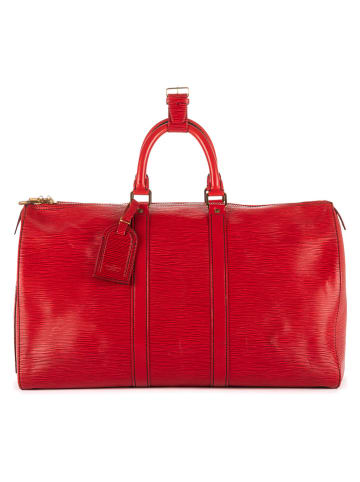 Louis Vuitton Leder-Weekender in Rot - (B)46 x (H)28 x (T)21 cm