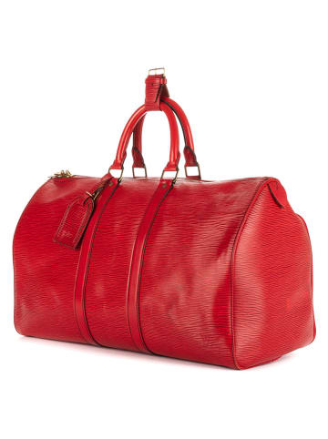 Louis Vuitton Leder-Weekender in Rot - (B)46 x (H)28 x (T)21 cm
