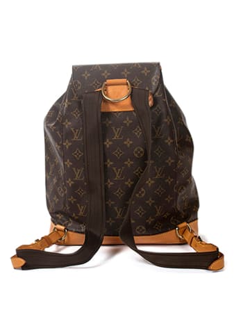Louis Vuitton Plecak "Montsouris" w kolorze ciemnobrązowym - 30 x 35 x 12 cm