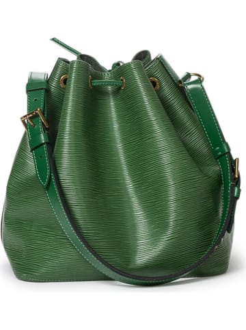 Louis Vuitton Skórzana torebka "Noe PM" w kolorze zielonym - 24 x 25 x 18 cm