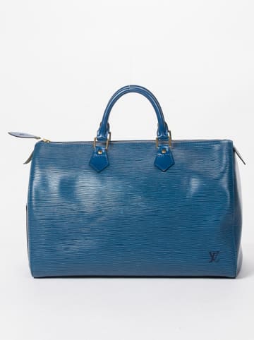 Louis Vuitton Leder-Henkeltasche "Speedy 30" in Blau - (B)32 x (H)22 x (T)18 cm