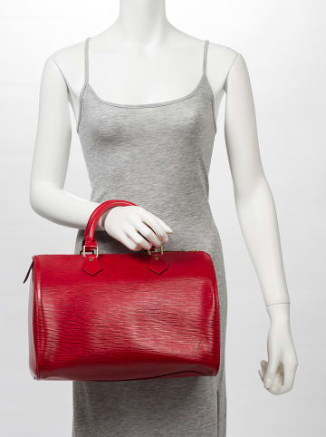 Louis Vuitton Leder-Henkeltasche "Speedy 30" in Rot - (B)32 x (H)22 x (T)18 cm