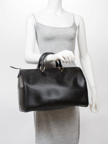 Louis Vuitton Skórzana torebka "Speedy 35" w kolorze czarnym - 35 x 23 x 18 cm