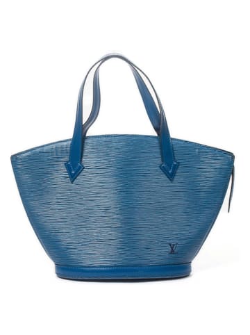 Louis Vuitton Skórzana torebka "St-Jacques PM" w kolorze niebieskim - 23 x 24 x 10 cm