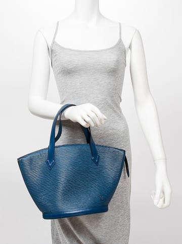 Louis Vuitton Leder-Henkeltasche "St-Jacques PM" in Blau - (B)23 x (H)24 x (T)10 cm