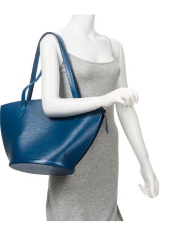 Louis Vuitton Leder-Schultertasche "St-Jacques GM" in Blau - (B)26 x (H)30 x (T)17 cm