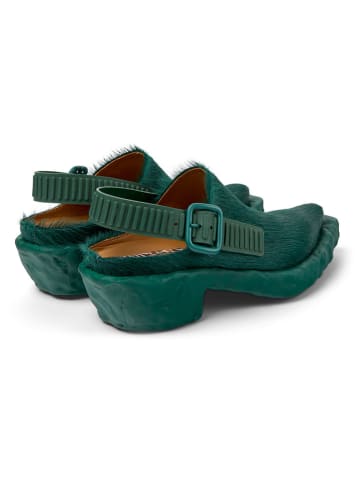 Camper Leder-Clogs in Grün
