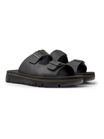 Camper Leren slippers zwart