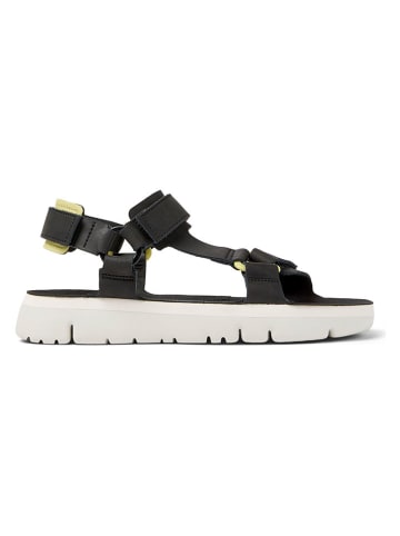 Camper Leder-Sandalen "Oruga" in Schwarz