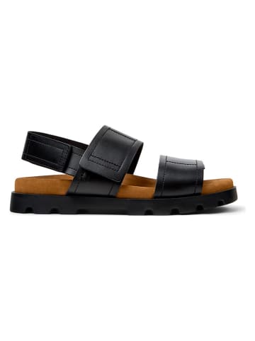 Camper Leder-Sandalen "Brutus" in Schwarz