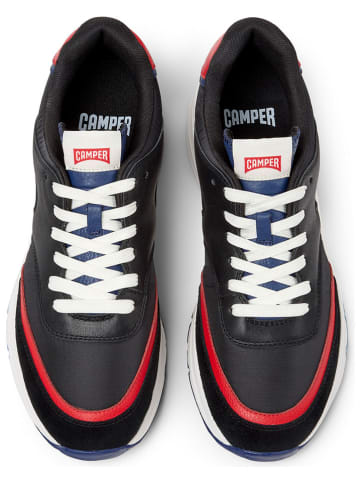 Camper Leren sneakers zwart/rood/blauw