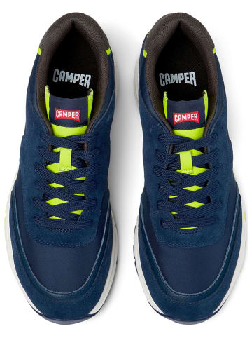 Camper Leder-Sneakers in Blau/ Gelb