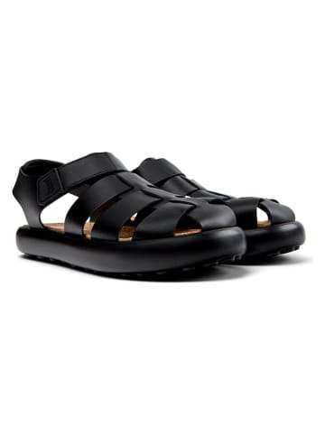 Camper Leder-Halbsandalen "Pelotas Flota" in Schwarz