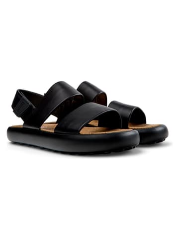 Camper Leder-Sandalen "Pelotas Flota" in Schwarz