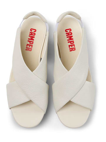 Camper Leren haksandalen wit