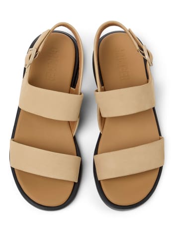 Camper Leder-Sandalen in Beige