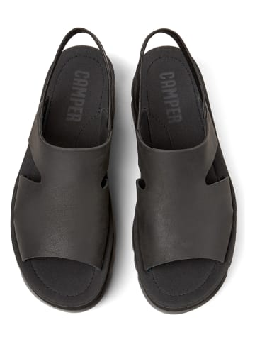 Camper Leren haksandalen zwart