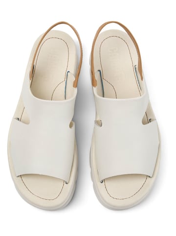Camper Leren haksandalen wit