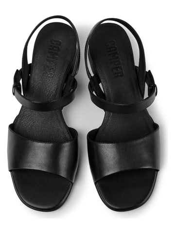 Camper Leder-Sandaletten in Schwarz