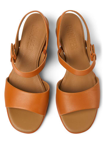 Camper Leren haksandalen lichtbruin