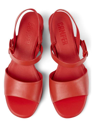 Camper Leder-Sandaletten in Rot