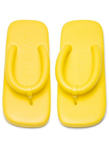 Camper Leren teenslippers geel
