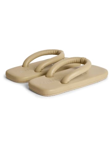 Camper Leder-Zehentrenner in Beige