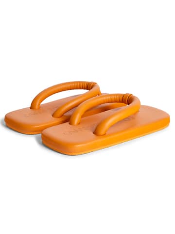 Camper Leder-Zehentrenner in Orange