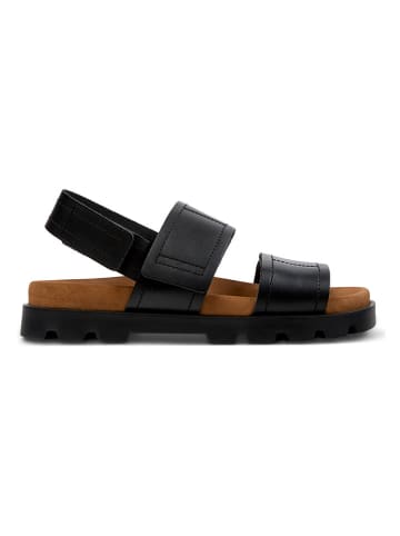 Camper Leder-Sandalen "Brutus" in Schwarz