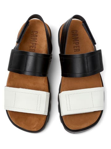 Camper Leder-Sandalen "Brutus" in Schwarz
