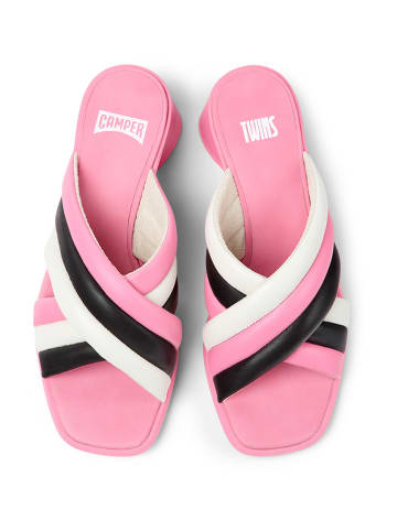 Camper Leder-Pantoletten in Rosa