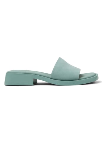 Camper Leren slippers "Dana" turquoise