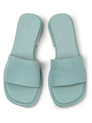 Camper Leder-Pantoletten "Dana" in Türkis