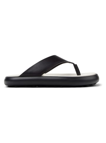 Camper Leder-Zehentrenner "Pelotas Flota" in Schwarz