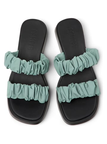 Camper Pantoletten "Dana" in Türkis/ Schwarz