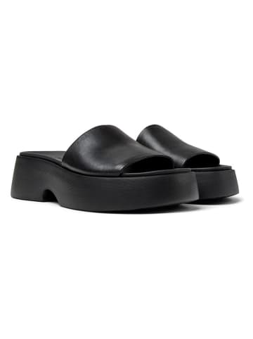 Camper Leren slippers "Tasha" zwart