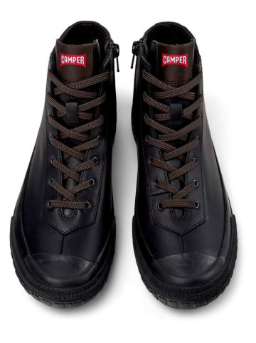 Camper Leder-Boots in Schwarz