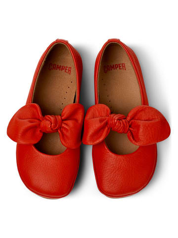 Camper Leder-Ballerinas in Rot