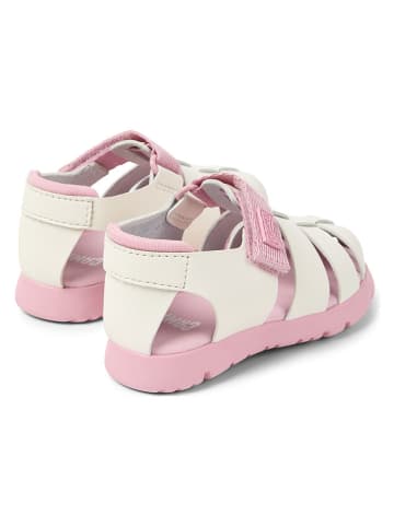 Camper Leder-Halbsandalen "Oruga" in Creme