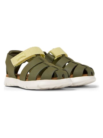 Camper Leren enkelsandalen "Oruga" kaki
