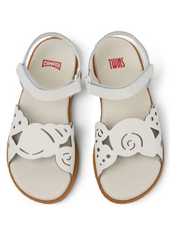 Camper Skórzane sandały "Miko" w kolorze kremowym