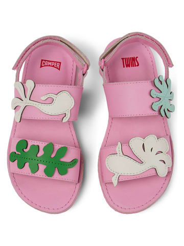 Camper Skórzane sandały "Miko" w kolorze jasnoróżowym
