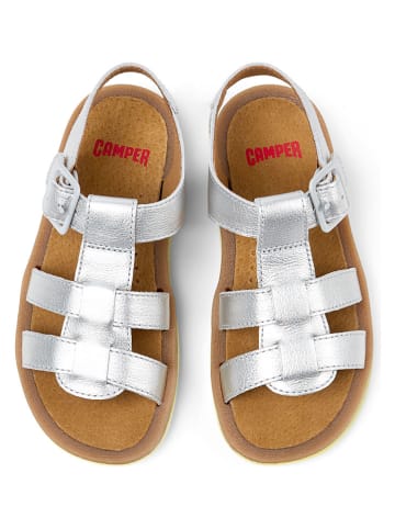 Camper Leder-Sandalen "Bicho" in Silber